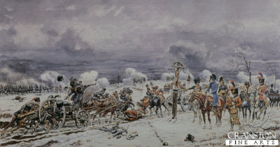 Arrival of the Horse Artillery at Eylau by Benigni.