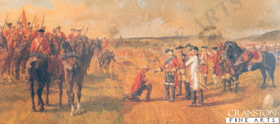 King George II Knighting Trooper Brown After the Battle of Dettingen by J P Beadle (B)