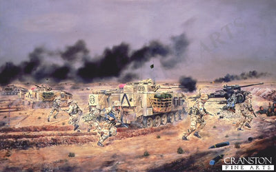 Assault on Iraqi Artillery Positions, 3rd Fusiliers Battle Group by David Rowlands.