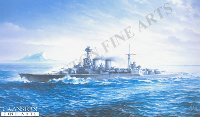 HMS Hood Passing Gibraltar by Brian Wood (D)