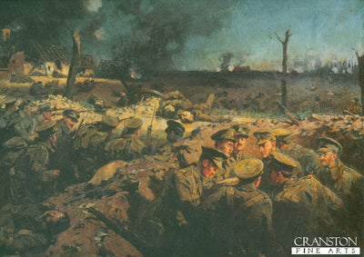 The Suffolks at Neuve Chapel by Frank Dadd.
