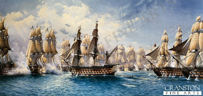 HMS Victory About to Break the Line by Bill Bishop.