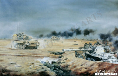 Scimitars of the 16th / 5th the Queens Royal Lancers in Action by David Rowlands. (B)