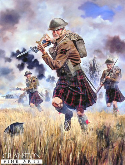 The Charge of the 1st Battalion Queens Own Cameron Highlanders by David Rowlands.