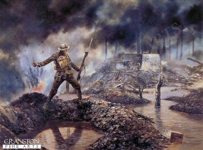 Sgt. Robert Bye VC, 1st Battalion Welsh Guards near Langemarck by David Rowlands.