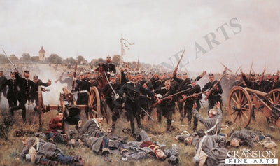 Die Ersturmung Der Batterie V.D.Groeben in Chlum (Battle of Konnigsgratz) by Carl Rochling.