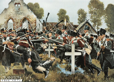 Prussian Assault on the Church Yard, Kolberger Regiment at Grosbeeren, 23rd August 1813 by Carl Rochling.