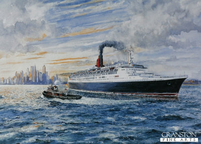 The Queen Elizabeth 2 Leaving New York by Robert Barbour.