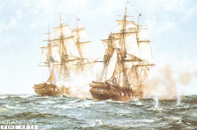 Java and Constitution by Montague Dawson.
