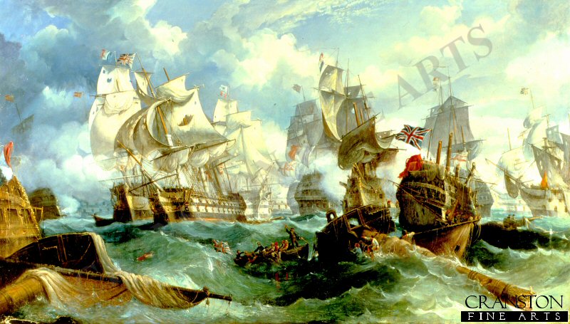 The Battle of Trafalgar by William Stuart.