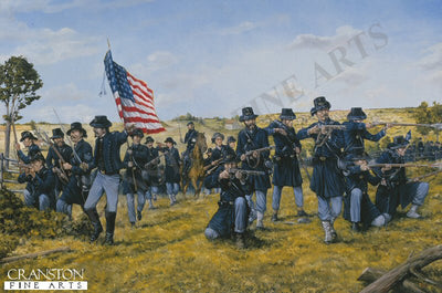 The Iron Brigade During the Battle of Gettysburg, 1863 by Brian Palmer.