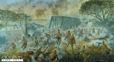 The 2nd Battalion Duke of Wellington's Regiment at the Battle of Sittang Bridge, Burma, February 1942 by David Rowlands.