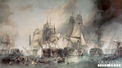 The Battle of Trafalgar by William Clarkson Stanfield.