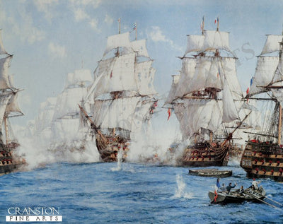 The Battle of Trafalgar by Montague Dawson.
