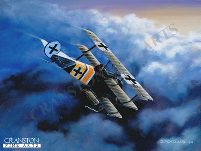Alone in a Winter Sky - Fokker Triplane DR1 by David Pentland.