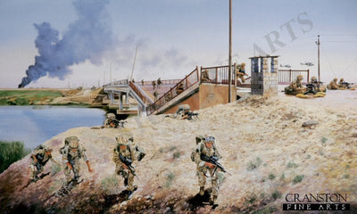 Crossing the North Rumaylah Bridge, Iraq. by David Rowlands.