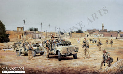 Patrol in Az Zubayr, Iraq by David Rowlands.