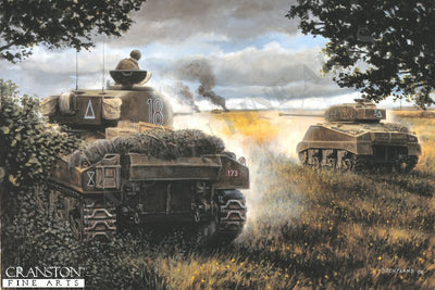The Death of Wittmann, St Aignan de Cramesnil, France, 8th August 1944 by David Pentland. (B)