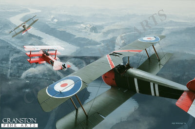 Captain Roy Brown engages the Red Baron, 21st April 1918 by Ivan Berryman. (B)