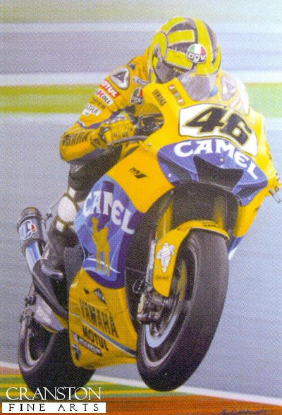 Tribute to Valentino Rossi by Ray Goldsbrough.