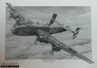 Handley Page Halifax Mk.III LV907 of No.158 Sqn - 'Friday the 13th' by G Henderson.