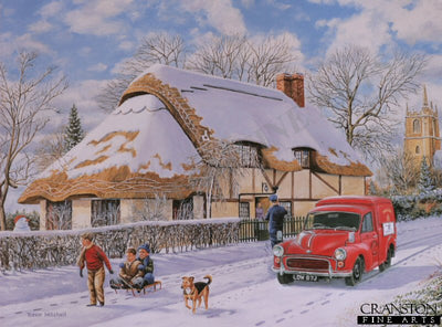 Delivering a Christmas Parcel by Trevor Mitchell.