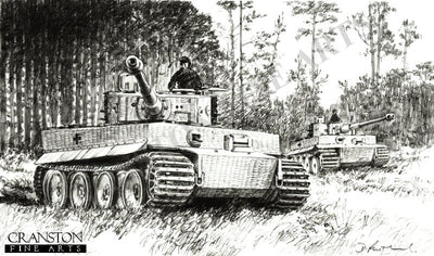 Into Position, North of Malinava Latvia, 22nd July 1944 by David Pentland.