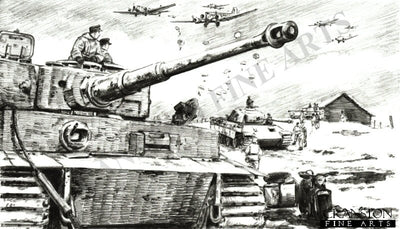 Help from the sky, near Korsun, Russia, 13th February 1944 by David Pentland.