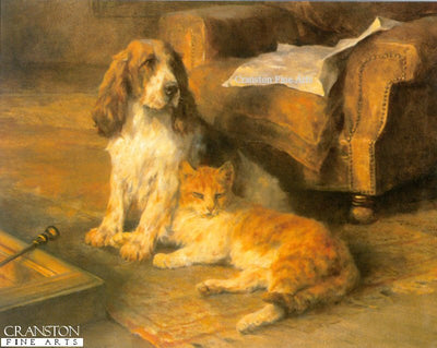 In Front of the Fire by Arthur Wardle.