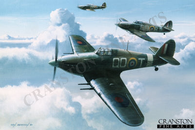 3 Squadron Hurricanes by Ivan Berryman.