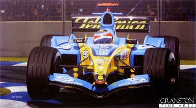 Fernando Alonso - Renault R.25 by Ivan Berryman.