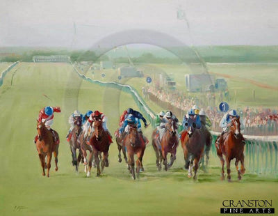 Racing on the Rowley Mile, Newmarket by Jacqueline Stanhope.