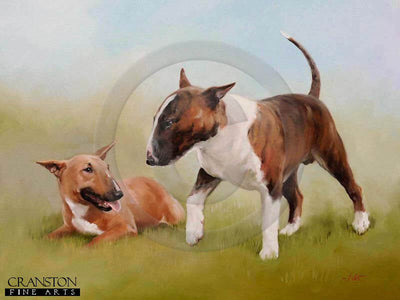 Buddies (Bull Terriers) by Jacqueline Stanhope.