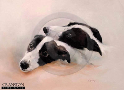 Dominoes (Greyhound Pups) by Jacqueline Stanhope.