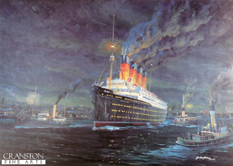 Cunard Express Steamer The Mauretania by Gordon Frickers