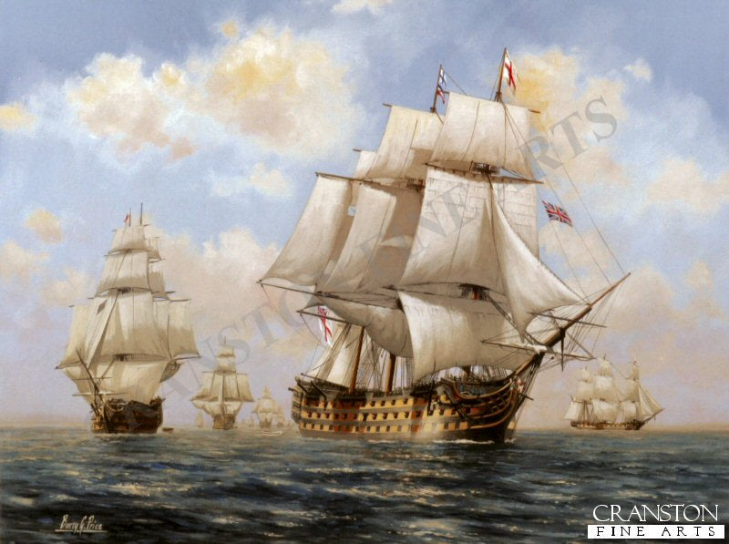 The Victorys Approach - Trafalgar 1805 by Barry Price.