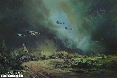 Rocket Firing Typhoons at the Falaise Gap - Normandy 1944 by Frank Wootton.