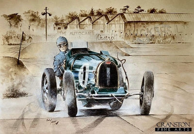 E Bugatti Type 51 at Brooklands by Bob Murray