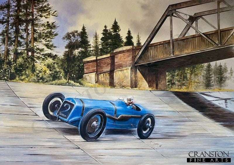 G P Delage at Brooklands by Bob Murray