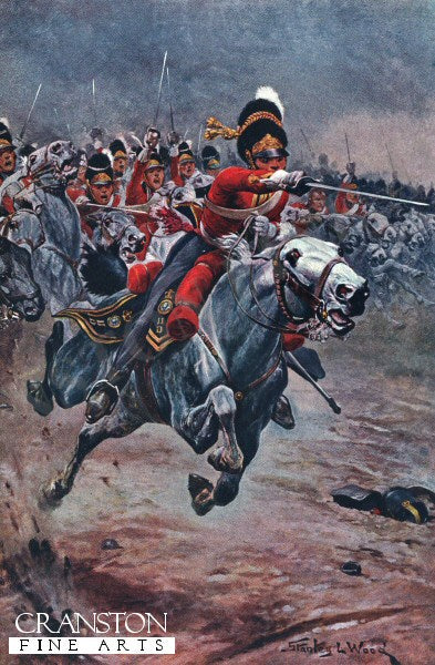 Waterloo, The Chage of the Scots Greys by Stanley Wood. (B)