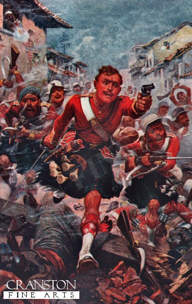 The 78th Highlanders at Lucknow by Stanley Wood. (B)