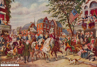 Washingtons Entry Into New York April 23rd 1789 by Alphonse Bigot. (B)