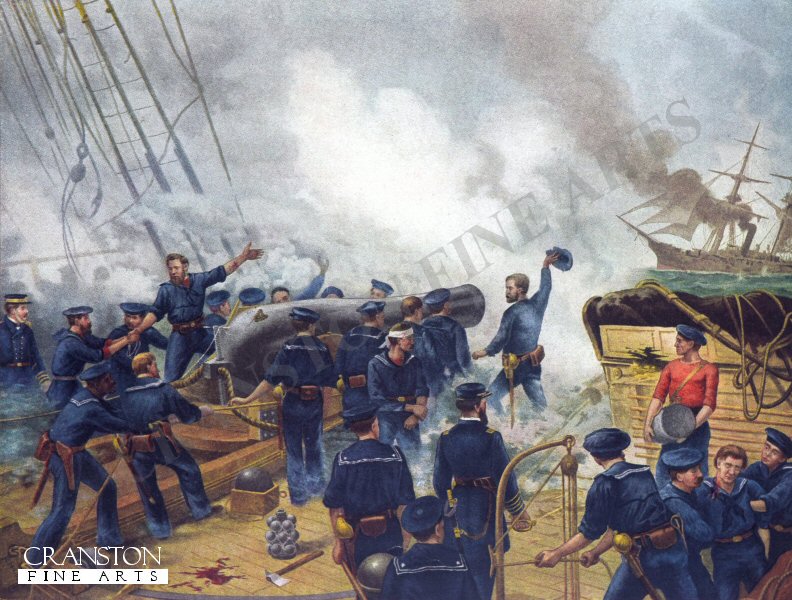 Kearsarge Sinking The Alabama - June 19th, 1864 by Henry Alexander Ogden