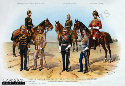 Types of British Officers of the Native Indian Cavalry Regiments by Richard Simkin