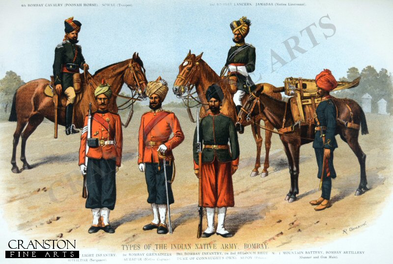 Types of the Indian Native Army Bombay by Richard Simkin