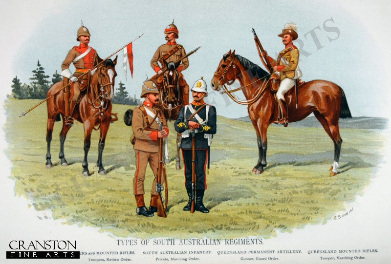 Types of South Australian Regiments by Richard Simkin