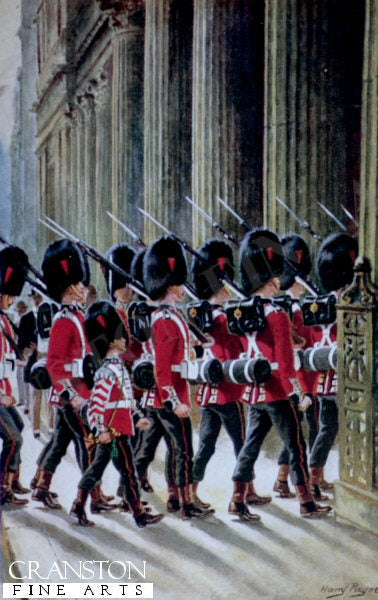 Coldstream Guards Entering the Bank of England for Guard Duty by Harry Payne