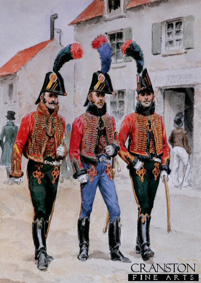 Garde Imperiale - Chasseur a Cheval 1805-1815 - Sous-officier, Trompette et Chasseur en Tenue de Ville du Dimanche by L Rousselot