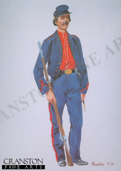 44th New York Volunteers Private (Ellsworth Avengers) 1861 by Richard Knotel.