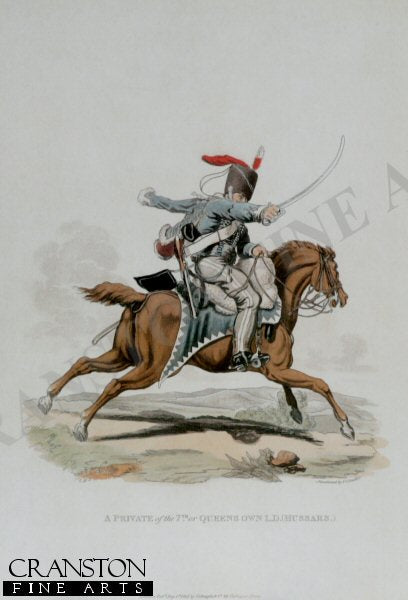 Private, 7th or Queens Own Light Dragoons (Hussars) by J C Stadler after Charles Hamilton Smith.